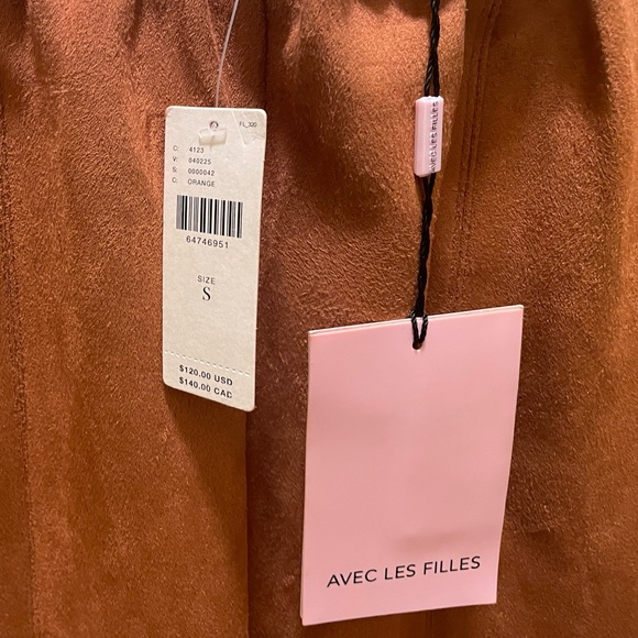 Anthropologie Avec les filles faux suede cropped leggings NWT - Picture 8 of 9